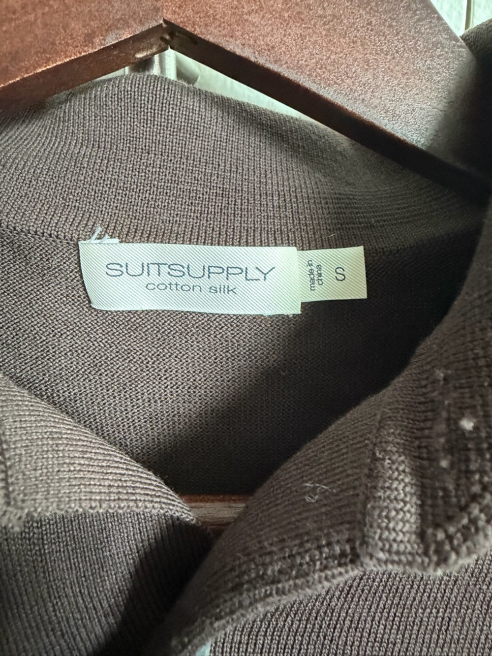 Suitsupply Dark Brown Short-Sleeve Knit Polo - Picture 3 of 4